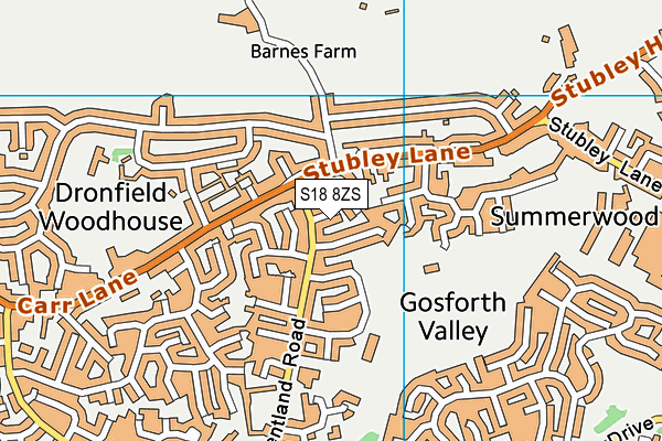S18 8ZS map - OS VectorMap District (Ordnance Survey) S18 8ZS map - OS VectorMap District (Ordnance Survey)
