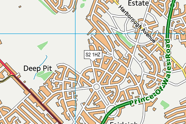 S2 1HZ map - OS VectorMap District (Ordnance Survey) S2 1HZ map - OS VectorMap District (Ordnance Survey)
