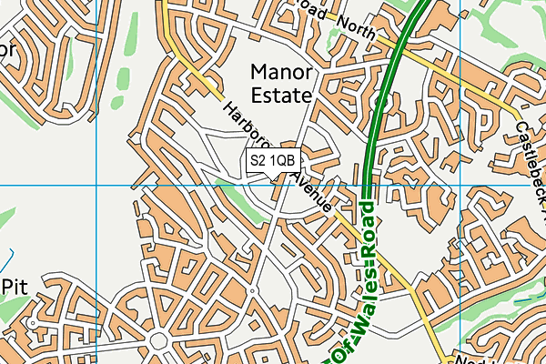 S2 1QB map - OS VectorMap District (Ordnance Survey) S2 1QB map - OS VectorMap District (Ordnance Survey)