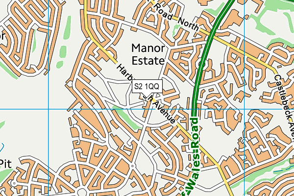 S2 1QQ map - OS VectorMap District (Ordnance Survey) S2 1QQ map - OS VectorMap District (Ordnance Survey)