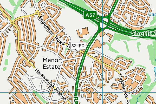 S2 1RQ map - OS VectorMap District (Ordnance Survey) S2 1RQ map - OS VectorMap District (Ordnance Survey)
