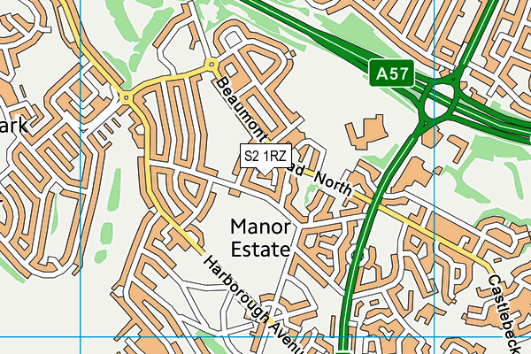 S2 1RZ map - OS VectorMap District (Ordnance Survey) S2 1RZ map - OS VectorMap District (Ordnance Survey)