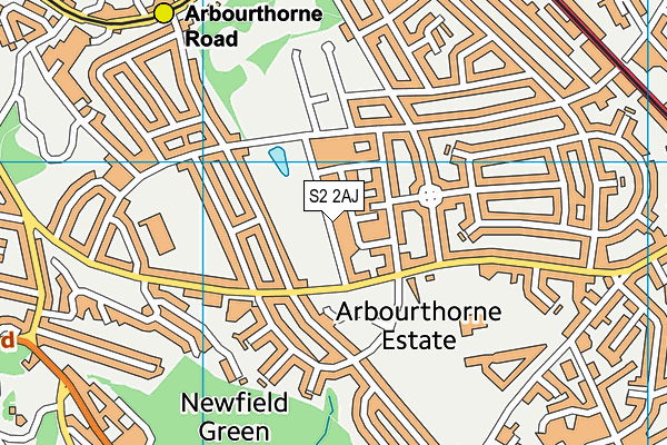 S2 2AJ map - OS VectorMap District (Ordnance Survey) S2 2AJ map - OS VectorMap District (Ordnance Survey)