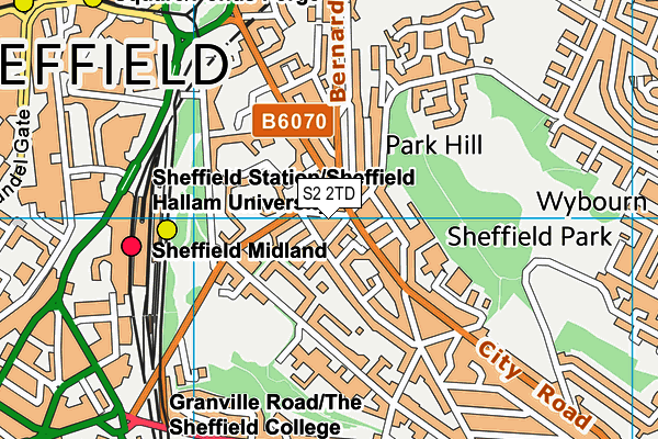 S2 2TD map - OS VectorMap District (Ordnance Survey) S2 2TD map - OS VectorMap District (Ordnance Survey)