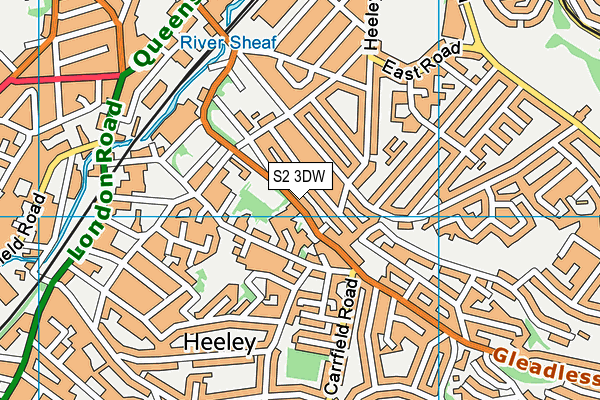 S2 3DW map - OS VectorMap District (Ordnance Survey) S2 3DW map - OS VectorMap District (Ordnance Survey)