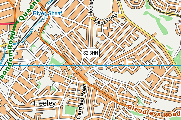 S2 3HN map - OS VectorMap District (Ordnance Survey) S2 3HN map - OS VectorMap District (Ordnance Survey)