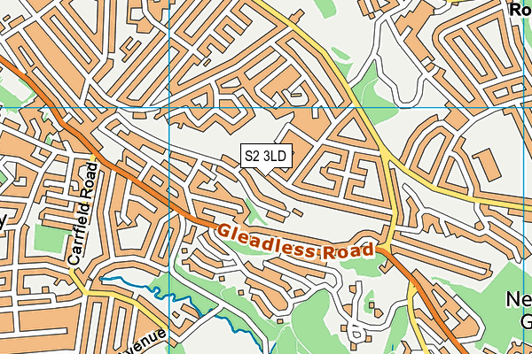 S2 3LD map - OS VectorMap District (Ordnance Survey) S2 3LD map - OS VectorMap District (Ordnance Survey)
