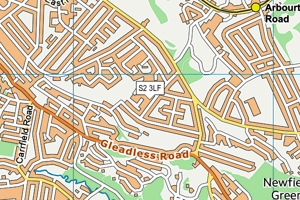 S2 3LF map - OS VectorMap District (Ordnance Survey) S2 3LF map - OS VectorMap District (Ordnance Survey)