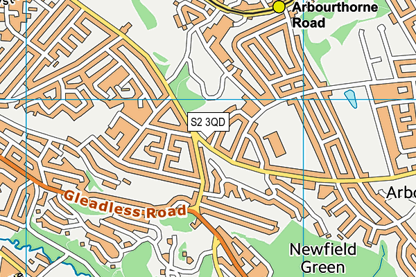 S2 3QD map - OS VectorMap District (Ordnance Survey) S2 3QD map - OS VectorMap District (Ordnance Survey)