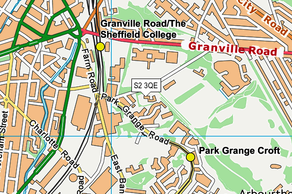 S2 3QE map - OS VectorMap District (Ordnance Survey) S2 3QE map - OS VectorMap District (Ordnance Survey)