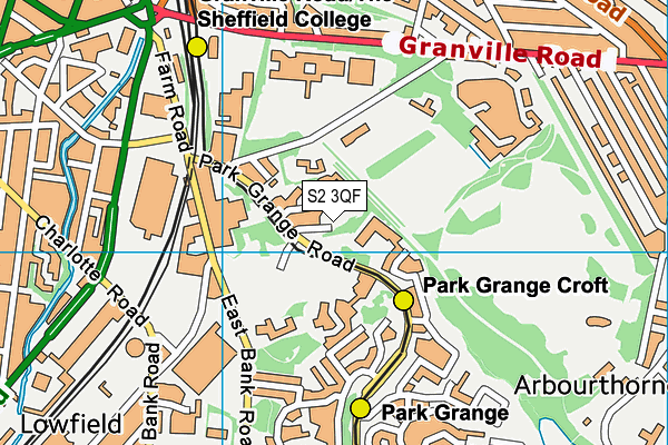 S2 3QF map - OS VectorMap District (Ordnance Survey) S2 3QF map - OS VectorMap District (Ordnance Survey)