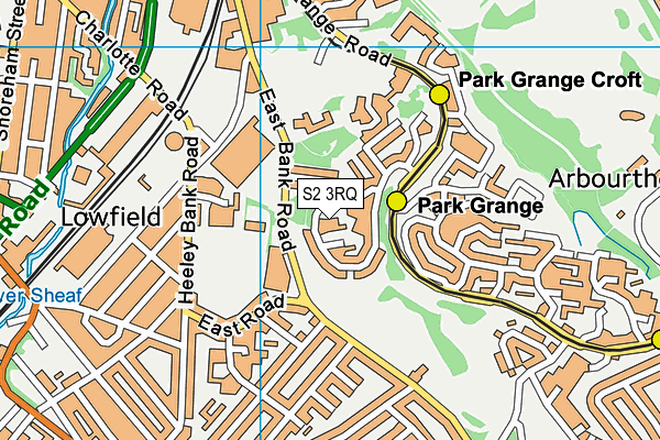 S2 3RQ map - OS VectorMap District (Ordnance Survey) S2 3RQ map - OS VectorMap District (Ordnance Survey)