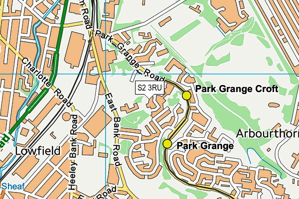 S2 3RU map - OS VectorMap District (Ordnance Survey) S2 3RU map - OS VectorMap District (Ordnance Survey)