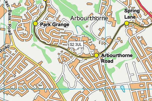 S2 3UL map - OS VectorMap District (Ordnance Survey) S2 3UL map - OS VectorMap District (Ordnance Survey)