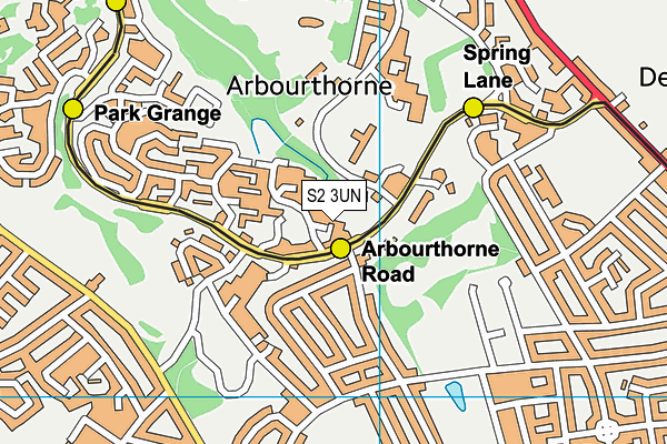 S2 3UN map - OS VectorMap District (Ordnance Survey) S2 3UN map - OS VectorMap District (Ordnance Survey)