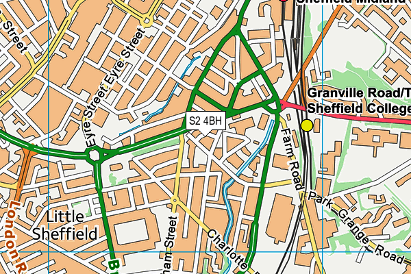 S2 4BH map - OS VectorMap District (Ordnance Survey) S2 4BH map - OS VectorMap District (Ordnance Survey)