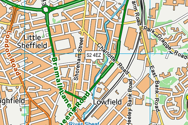 S2 4EZ map - OS VectorMap District (Ordnance Survey) S2 4EZ map - OS VectorMap District (Ordnance Survey)