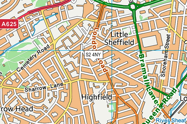S2 4NY map - OS VectorMap District (Ordnance Survey) S2 4NY map - OS VectorMap District (Ordnance Survey)