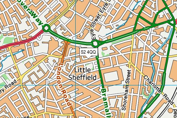 S2 4QQ map - OS VectorMap District (Ordnance Survey) S2 4QQ map - OS VectorMap District (Ordnance Survey)