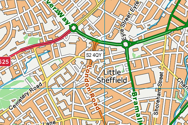S2 4QY map - OS VectorMap District (Ordnance Survey) S2 4QY map - OS VectorMap District (Ordnance Survey)