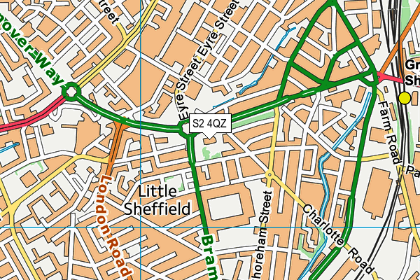 S2 4QZ map - OS VectorMap District (Ordnance Survey) S2 4QZ map - OS VectorMap District (Ordnance Survey)