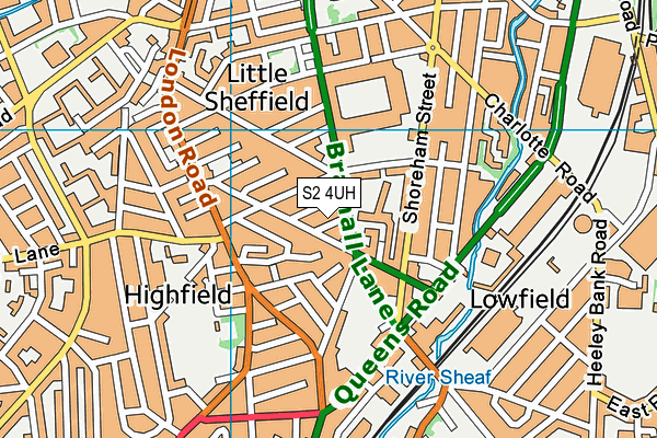 S2 4UH map - OS VectorMap District (Ordnance Survey) S2 4UH map - OS VectorMap District (Ordnance Survey)