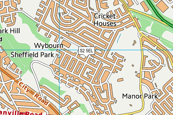 S2 5EL map - OS VectorMap District (Ordnance Survey) S2 5EL map - OS VectorMap District (Ordnance Survey)