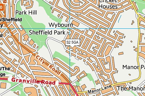 S2 5GA map - OS VectorMap District (Ordnance Survey) S2 5GA map - OS VectorMap District (Ordnance Survey)