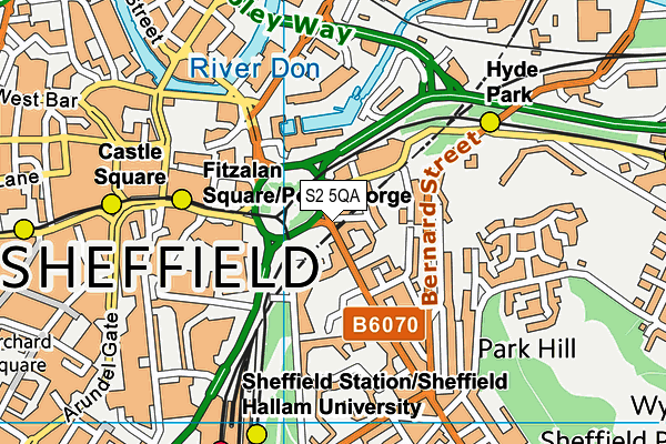 S2 5QA map - OS VectorMap District (Ordnance Survey) S2 5QA map - OS VectorMap District (Ordnance Survey)