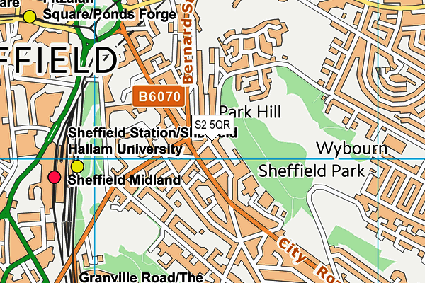 S2 5QR map - OS VectorMap District (Ordnance Survey) S2 5QR map - OS VectorMap District (Ordnance Survey)