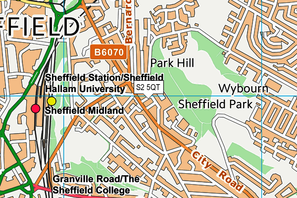 S2 5QT map - OS VectorMap District (Ordnance Survey) S2 5QT map - OS VectorMap District (Ordnance Survey)