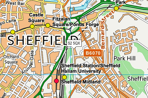 S2 5QX map - OS VectorMap District (Ordnance Survey) S2 5QX map - OS VectorMap District (Ordnance Survey)