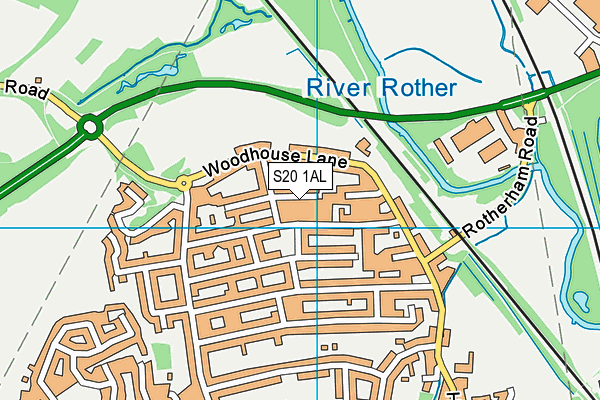 S20 1AL map - OS VectorMap District (Ordnance Survey) S20 1AL map - OS VectorMap District (Ordnance Survey)