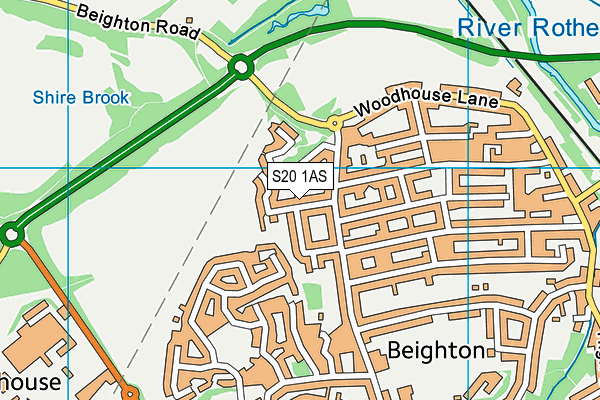 S20 1AS map - OS VectorMap District (Ordnance Survey) S20 1AS map - OS VectorMap District (Ordnance Survey)