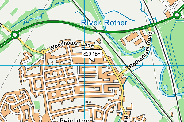 S20 1BH map - OS VectorMap District (Ordnance Survey) S20 1BH map - OS VectorMap District (Ordnance Survey)