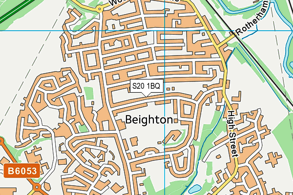 S20 1BQ map - OS VectorMap District (Ordnance Survey) S20 1BQ map - OS VectorMap District (Ordnance Survey)