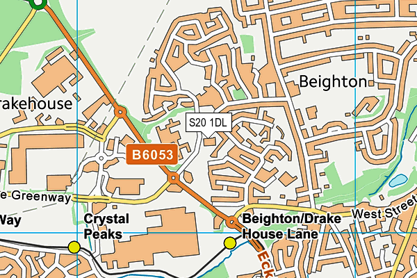 S20 1DL map - OS VectorMap District (Ordnance Survey) S20 1DL map - OS VectorMap District (Ordnance Survey)