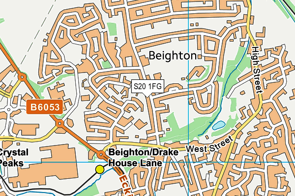 S20 1FG map - OS VectorMap District (Ordnance Survey) S20 1FG map - OS VectorMap District (Ordnance Survey)