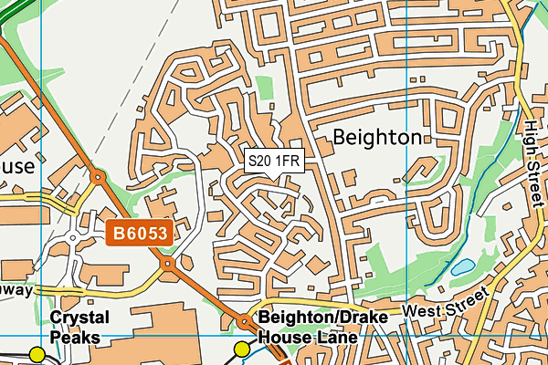 S20 1FR map - OS VectorMap District (Ordnance Survey) S20 1FR map - OS VectorMap District (Ordnance Survey)