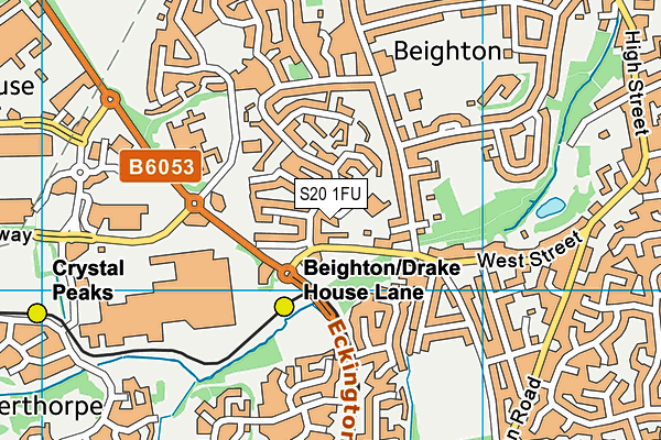 S20 1FU map - OS VectorMap District (Ordnance Survey) S20 1FU map - OS VectorMap District (Ordnance Survey)