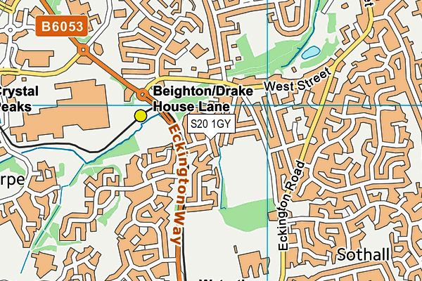 S20 1GY map - OS VectorMap District (Ordnance Survey) S20 1GY map - OS VectorMap District (Ordnance Survey)