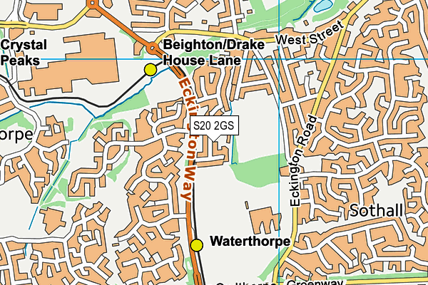 S20 2GS map - OS VectorMap District (Ordnance Survey) S20 2GS map - OS VectorMap District (Ordnance Survey)