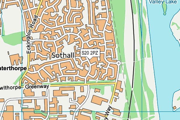 S20 2PZ map - OS VectorMap District (Ordnance Survey) S20 2PZ map - OS VectorMap District (Ordnance Survey)