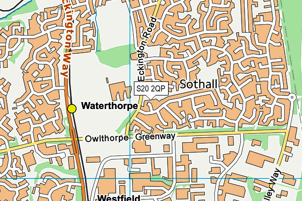 S20 2QP map - OS VectorMap District (Ordnance Survey) S20 2QP map - OS VectorMap District (Ordnance Survey)