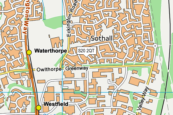 S20 2QT map - OS VectorMap District (Ordnance Survey) S20 2QT map - OS VectorMap District (Ordnance Survey)