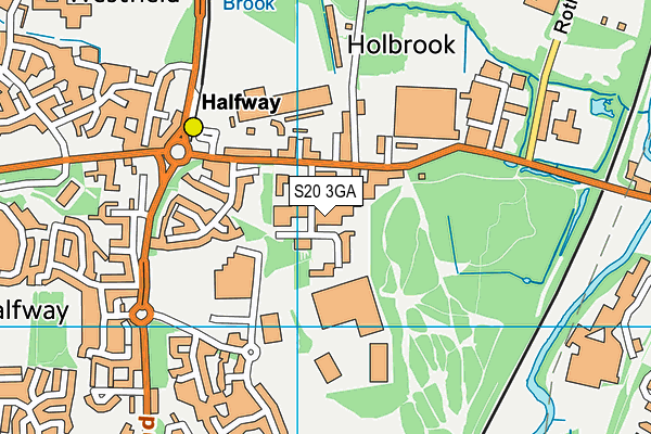 S20 3GA map - OS VectorMap District (Ordnance Survey) S20 3GA map - OS VectorMap District (Ordnance Survey)