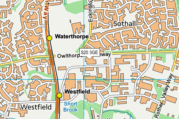S20 3GE map - OS VectorMap District (Ordnance Survey) S20 3GE map - OS VectorMap District (Ordnance Survey)