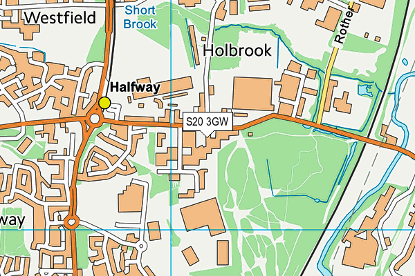 S20 3GW map - OS VectorMap District (Ordnance Survey) S20 3GW map - OS VectorMap District (Ordnance Survey)