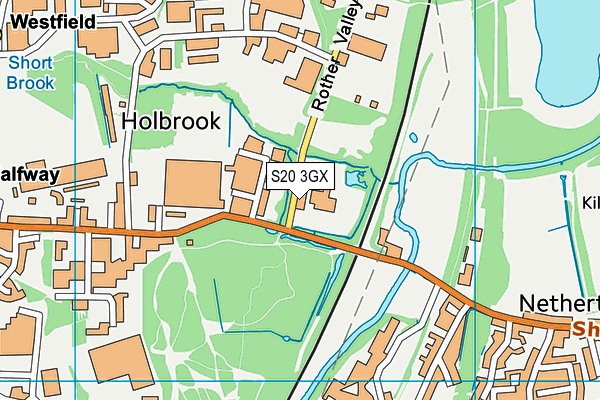 S20 3GX map - OS VectorMap District (Ordnance Survey) S20 3GX map - OS VectorMap District (Ordnance Survey)