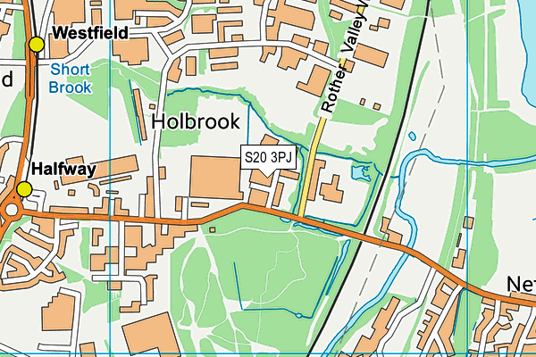 S20 3PJ map - OS VectorMap District (Ordnance Survey) S20 3PJ map - OS VectorMap District (Ordnance Survey)
